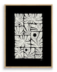 "Flora Block-Black" Print AP191002A