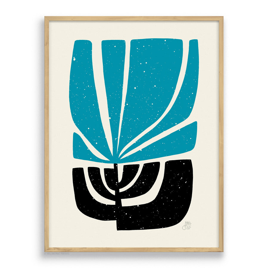 "Plant Form 002-Teal" Print AP191005A