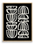 "Power Flower-Black" Print AP191006C